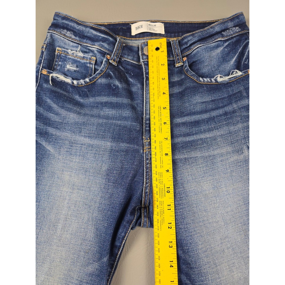 BKE Billie High Rise Ankle Skinny Distressed Jeans Blue Size 28 - Picture 11 of 13